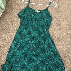 Navy and mint dress